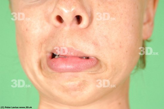 Mouth Whole Body Emotions Woman Average Studio photo references