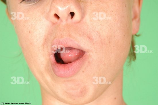 Mouth Whole Body Emotions Woman Average Studio photo references