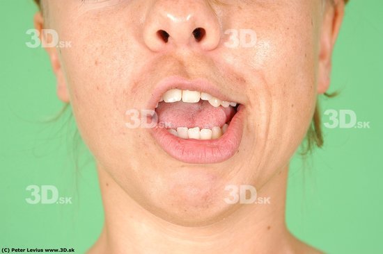 Mouth Whole Body Emotions Woman Average Studio photo references