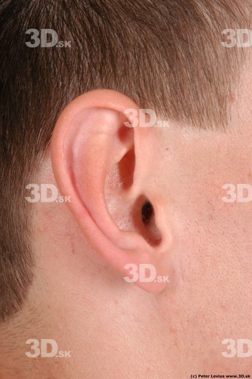 Ear Man White Nude Muscular