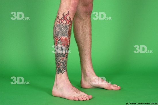 Man White Tattoo Underweight Male Studio Poses