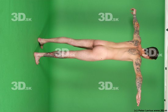 Man White Tattoo Underweight Male Studio Poses