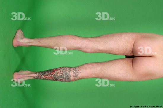 Man White Tattoo Underweight Male Studio Poses