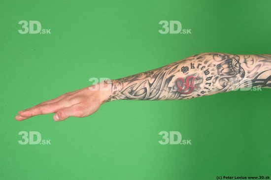 Man White Tattoo Underweight Male Studio Poses