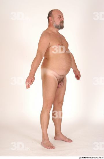 Whole Body Man Hand pose Nude Underwear Overweight Studio photo references