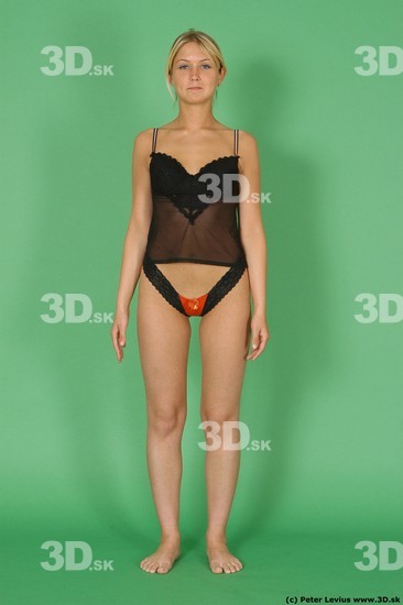 Whole Body Phonemes Woman Hand pose Underwear Slim Studio photo references