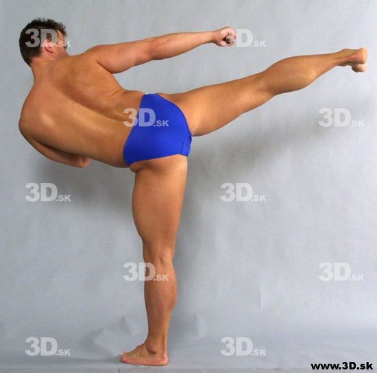 Whole Body Man Fighting poses Underwear Average Fighting Studio photo references