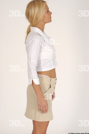 Upper Body Woman White Casual Slim