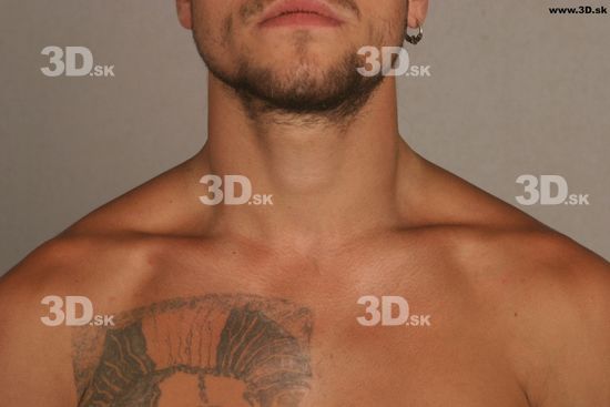 Neck Man Tattoo Nude Athletic Studio photo references