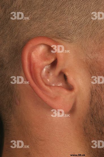 Ear Man Nude Athletic Studio photo references