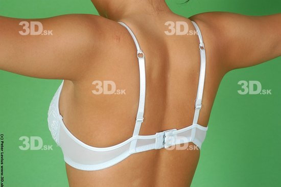 Back Woman White Underwear Slim