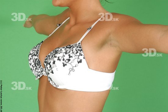 Chest Woman White Underwear Slim