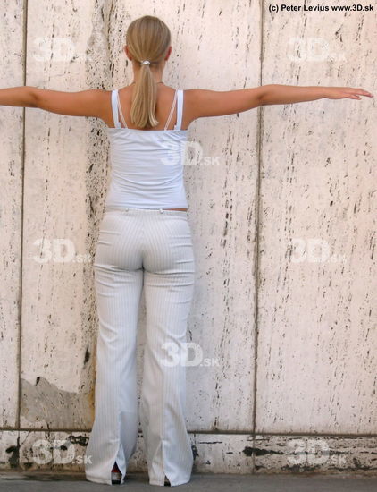 Whole Body Woman T poses Casual Slim Street photo references