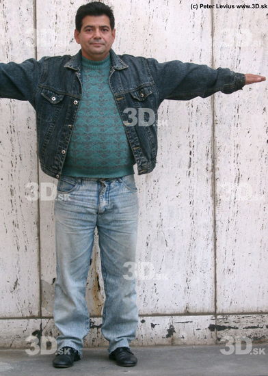 Whole Body Man T poses Overweight Street photo references