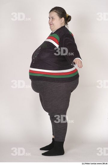 Whole Body Woman White Casual Overweight