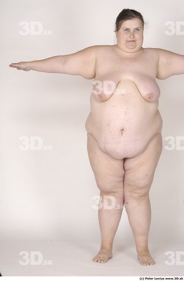 Whole Body Woman White Nude Overweight