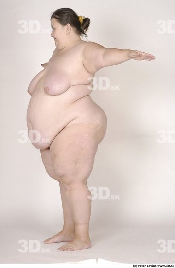 Whole Body Woman White Nude Overweight