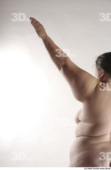 Arm Whole Body Woman Animation references Nude Overweight Studio photo references