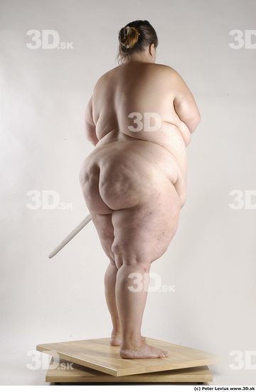 Whole Body Woman Pose with sword Nude Overweight Studio photo references