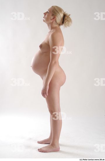 Whole Body Woman White Nude Pregnant