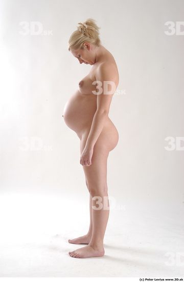 Whole Body Woman White Nude Pregnant