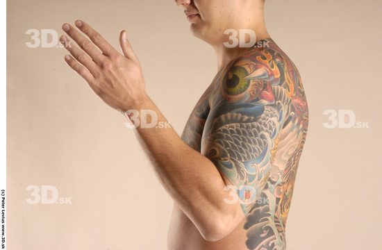 Arm Whole Body Man Tattoo Average Studio photo references