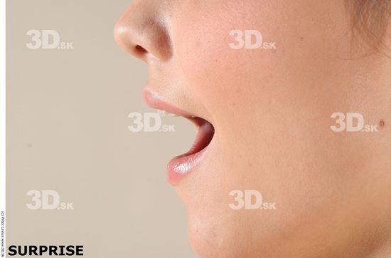 Mouth Emotions Woman White Chubby