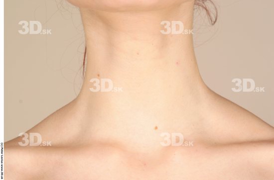 Neck Woman White Nude Slim