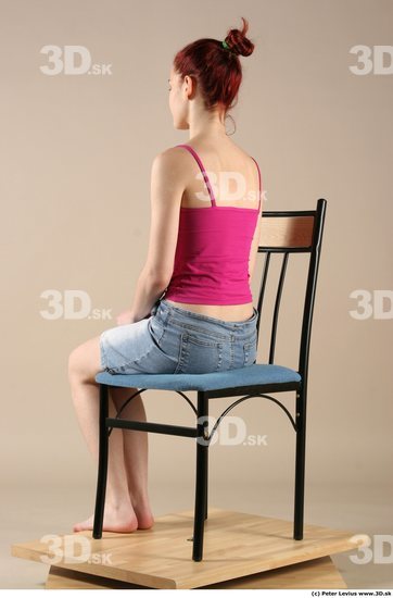 Whole Body Woman Artistic poses White Casual Slim