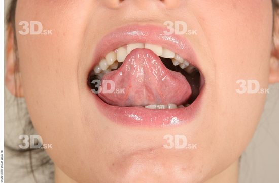 Tongue Woman White Chubby