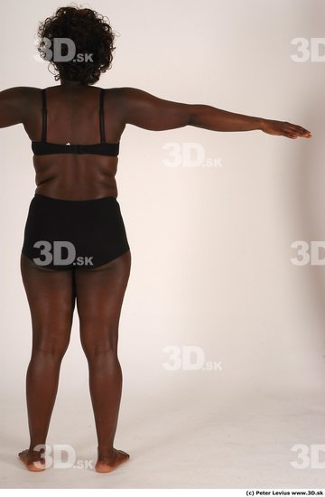 Whole Body Woman Animation references Black Underwear Chubby Studio photo references