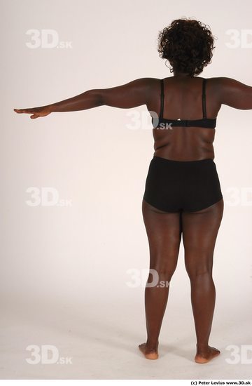 Whole Body Woman Animation references Black Underwear Chubby Studio photo references