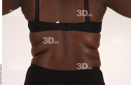 Whole Body Back Woman Animation references Black Underwear Chubby Studio photo references