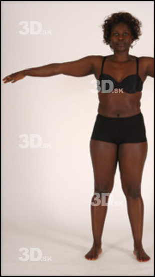 Whole Body Woman Animation references Black Underwear Chubby Studio photo references