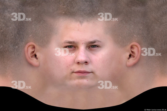 Head Woman Other White Chubby Head textures