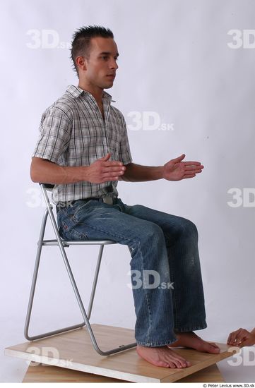 Whole Body Man Artistic poses Casual Slim Studio photo references