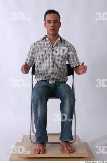 Whole Body Man Artistic poses Casual Slim Studio photo references