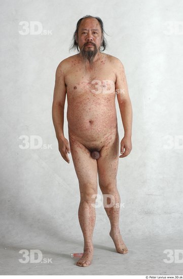 Whole Body Phonemes Man Asian Nude Overweight Male Studio Poses