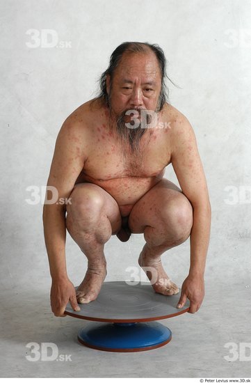 Whole Body Phonemes Man Asian Nude Overweight Male Studio Poses