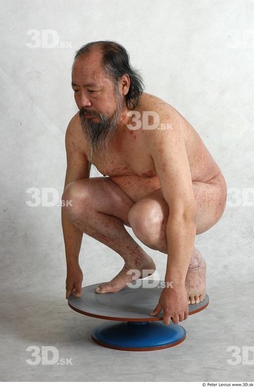 Whole Body Phonemes Man Asian Nude Overweight Male Studio Poses