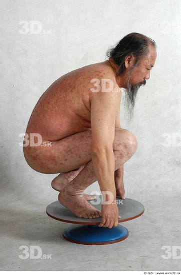 Whole Body Phonemes Man Asian Nude Overweight Male Studio Poses