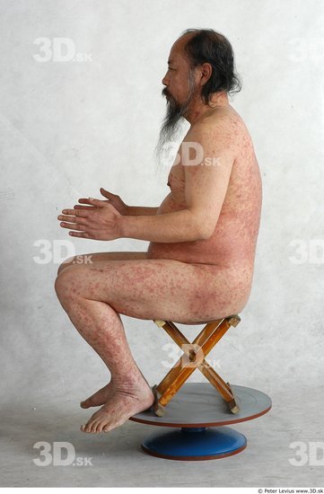 Whole Body Phonemes Man Asian Nude Overweight Male Studio Poses