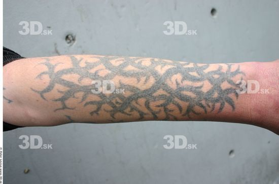 Forearm Man White Tattoo Nude Average