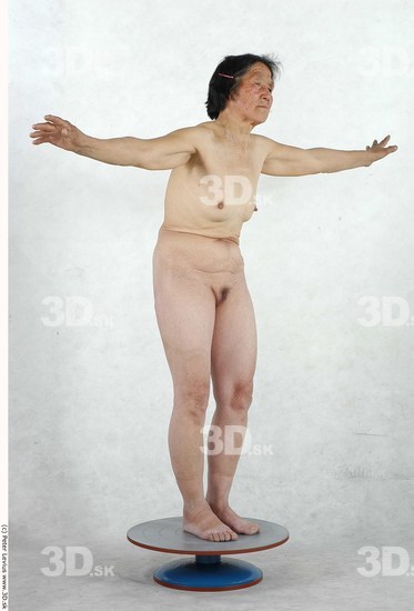 and more Whole Body Woman T poses Asian Nude Slim Average Studio photo references