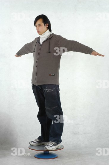 Whole Body Man Asian Slim Male Studio Poses