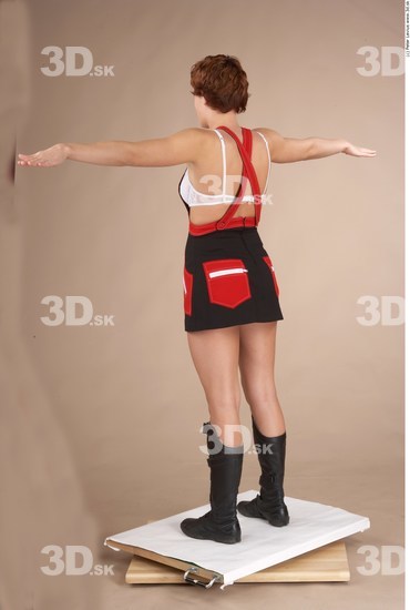 Whole Body Woman T poses Uniform Shoes Average Studio photo references