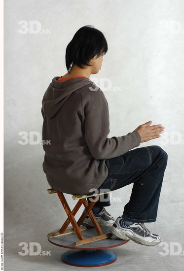 Whole Body Phonemes Man Asian Nude Slim Male Studio Poses