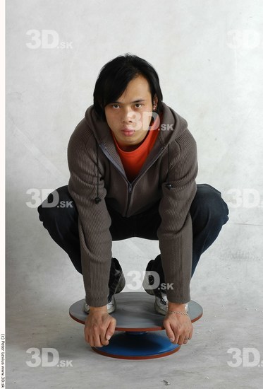 Whole Body Phonemes Man Asian Nude Slim Male Studio Poses