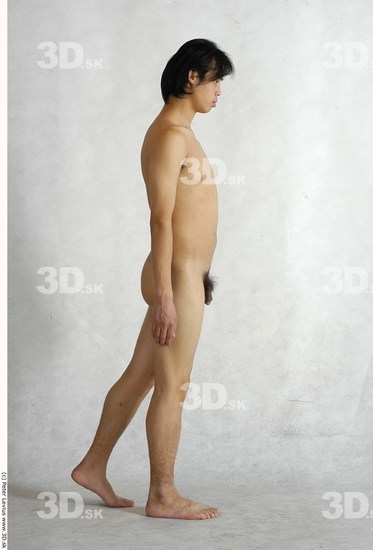 Whole Body Phonemes Man Asian Nude Slim Male Studio Poses