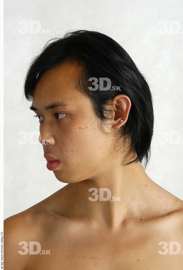 Whole Body Phonemes Man Asian Nude Slim Male Studio Poses